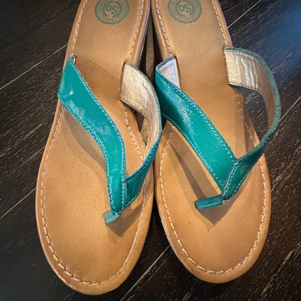 SO Teal Wedge Women's Sandals